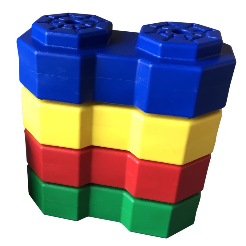 Escenografía octogonal, bloques de construcción de partículas grandes, juguetes, ensamblaje de plástico para niños, entrenamiento de integración sensorial, ladrillos de modelado