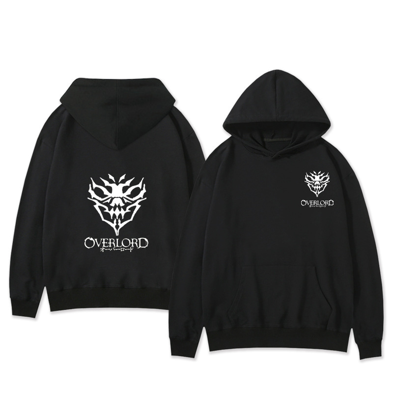 Suéter con capucha perimetral del rey de los muertos OVERLORD Suéter holgado bidimensional del rey de los huesos Tendencia