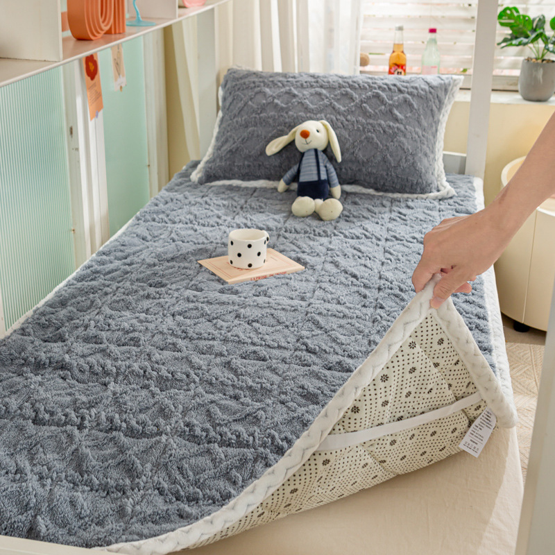 Nuevo tipo de cama de lana de leche, colchón de lana de coral lavable con máquina, colchón antideslizante de lana de coral, colchón de lana de coral, colchón de lana de coral, colchón de lana de coral image 3