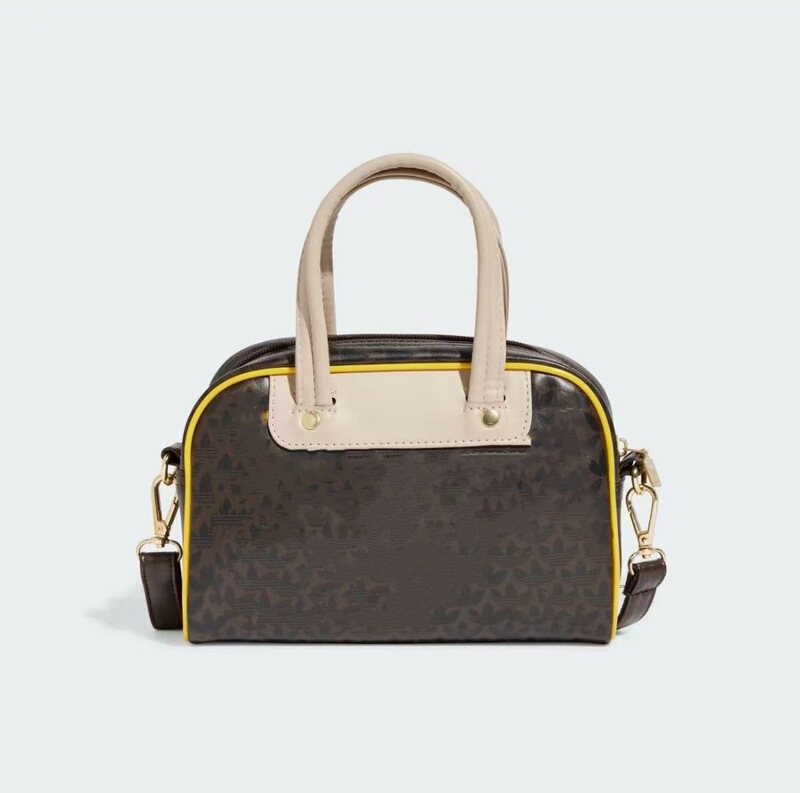 2024 New Adidas Clover Ac Mini Bowling Bag Glossy Patent Leather Jelly Bag Shoulder Crossbody Handbag