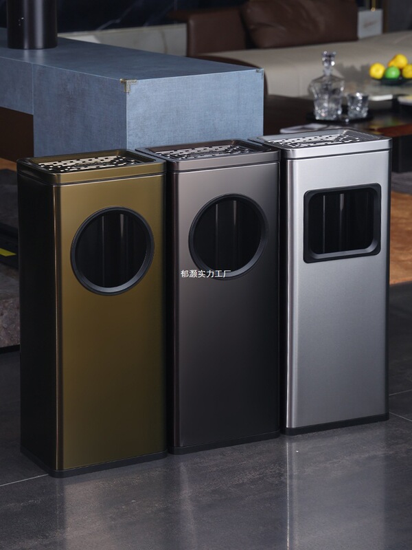 Stainless Steel Commercial Ashtray Ashtray for Smoking Area Hotel Special Smoking with Corridor Vertical Trash Can
