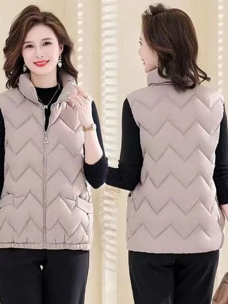 Demi-season vest with down
