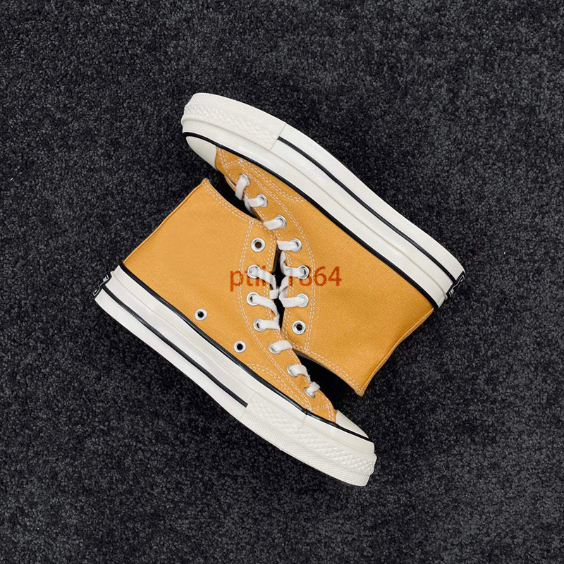 Auténticos zapatos de hombre Meiqi Converse aj 1970s zapatos de mujer zapatos de lona zapatos altos cremosos azules vulcanizados originales puros image 9