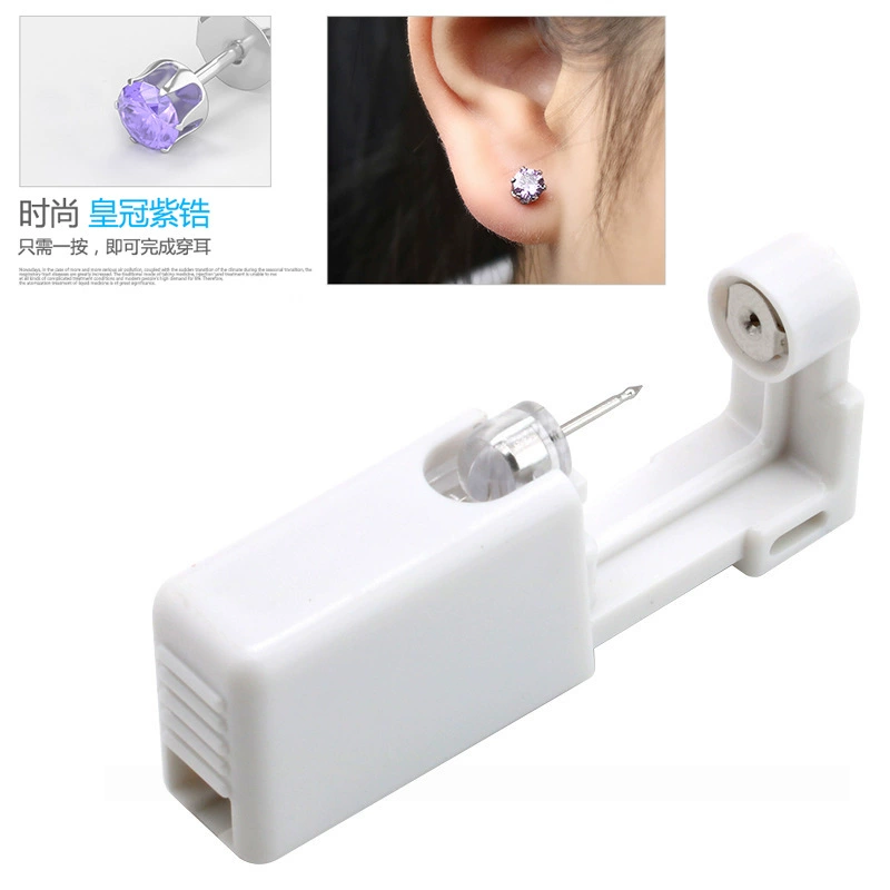 Disposable Ear Piercing Kit, Single-Use Piercer with Studs, Multiple Colors, Compact 5.8×2.3×1.2 cm