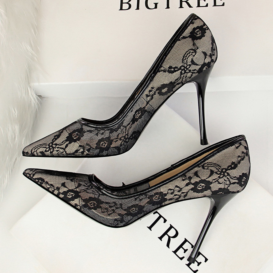 Sexy high heels stiletto heels low-cut