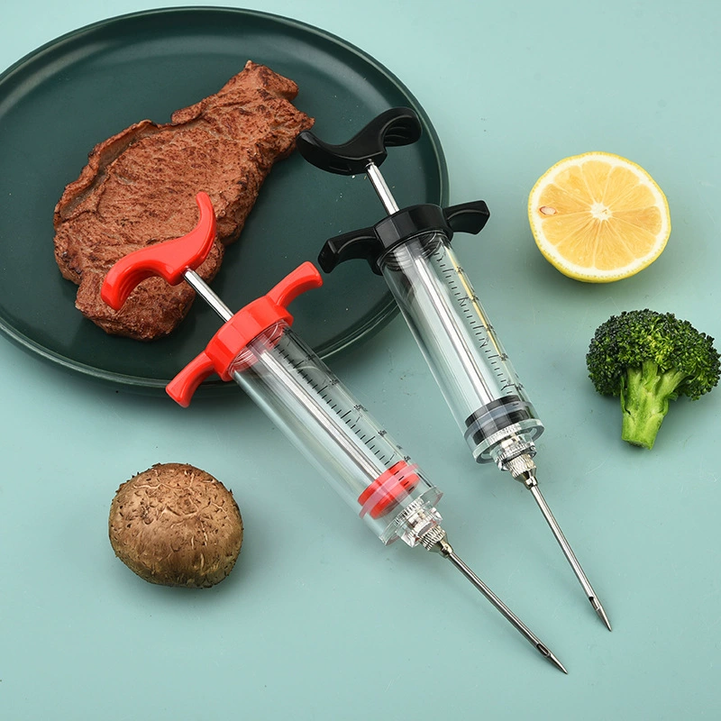 Шприц для инъекций из пластика для барбекю, игла для маринада, приправы, кухонный шприц для барбекю, в наличии