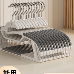 衣架无痕防滑家用挂衣不起包连挂衣撑加粗加厚衣柜省空间收纳
