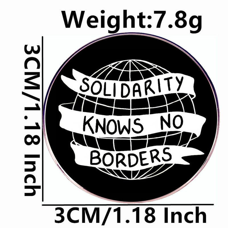 국경없는 유니티 브로치 글로벌 우정 핀 배지 금속 합금 배지 액세서리