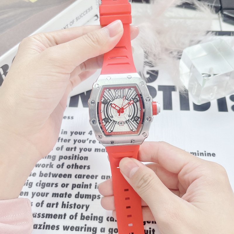 Orologio sportivo curvo al quarzo a forma di barile scavato da uomo PRECIOUS Richard Series, popolare e di vendita calda_voghion.com