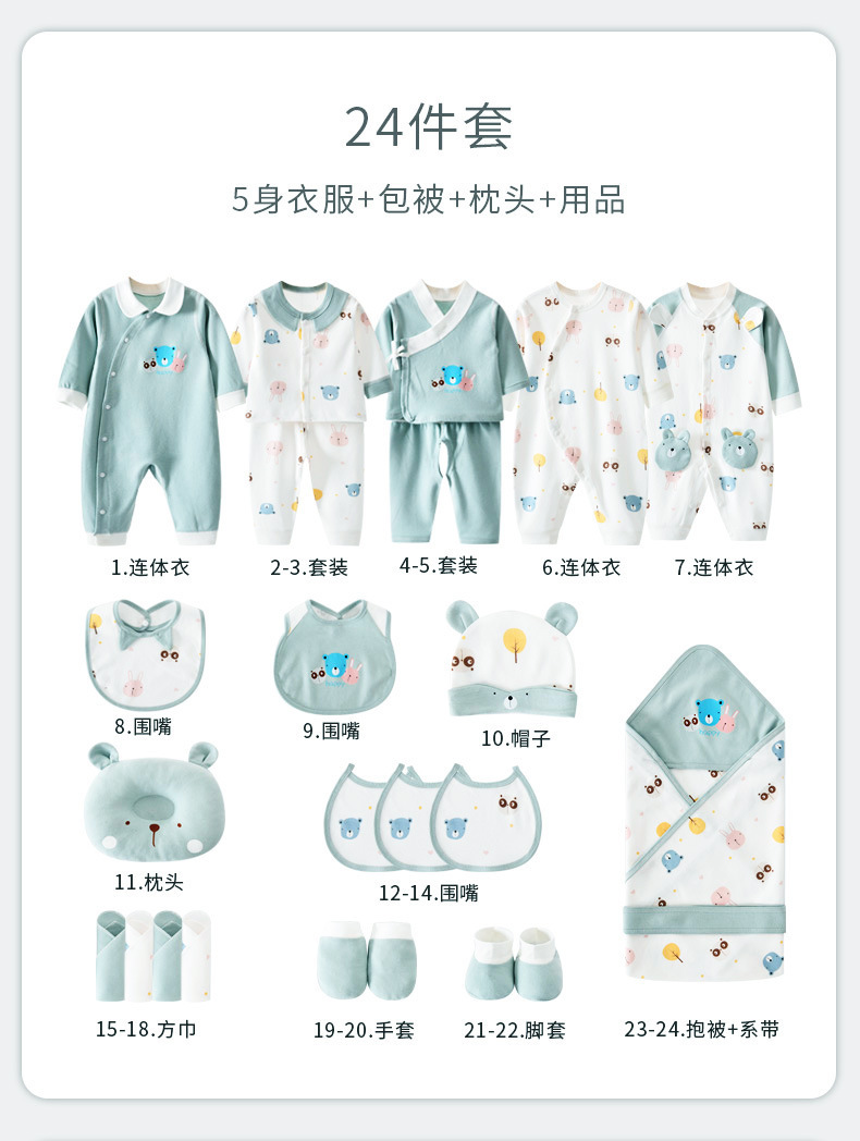 사계절 귀여운 곰 24 조각 세트 [자신의 사용]]