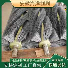 定 制太阳能清洁毛刷辊 钢丝滚筒刷 毛刷轮 清洁刷清洗除尘抛光刷