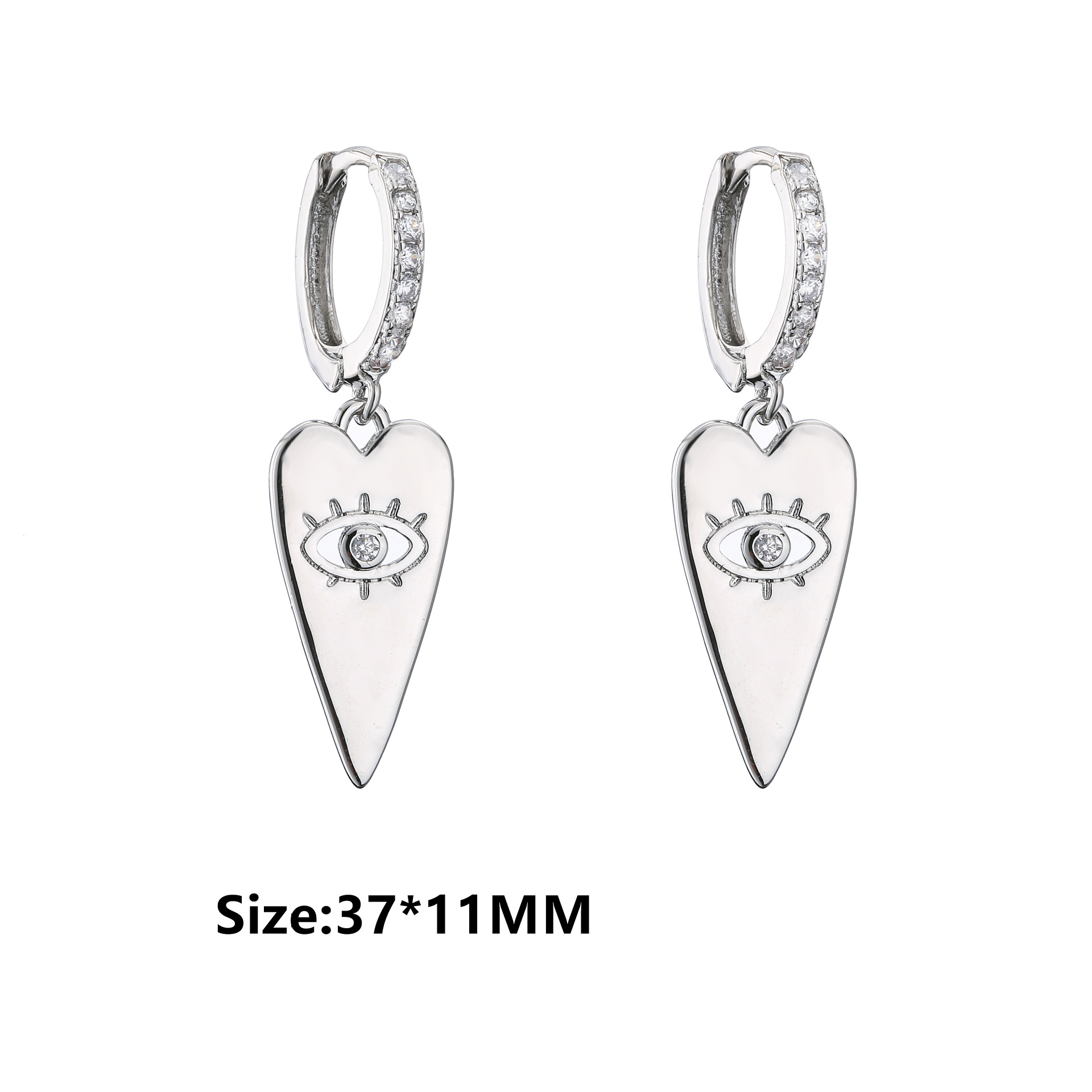 10g Weight Zircon Inlay Material Earrings Classification Wedding, Birthday Occasion Copper Material Geometric Pattern Women'S Gender Plating Design Fashion Style Fashion Geometric Plating Copper Zircon Earrings 18
