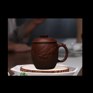Longsha Pottery Sold Yixing Zisha Tea Cup Jujube Red Mud Teapot Big Fish Dragon Cup 350 ml Zisha Cup