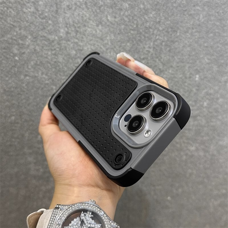 Suitable for Apple 17 Mobile Phone Case Four-Corner Anti-Fall iPhone 16 Anti-Slip Contrasting Color 15 Promax Armor Protective Cover 14