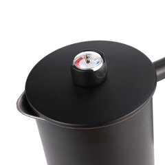 Double-layered French press pot with hourglass and thermometer hand-brewed coffee pot Double-layered 304 stainless steel French press coffee pot