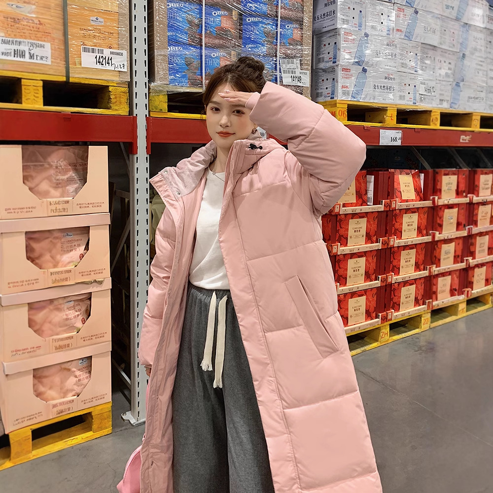 Ropa de algodón para mujeres de rodilla larga 2025 invierno nuevo engrosado chaqueta de algodón de estilo coreano chaqueta de algodón de estudiantes