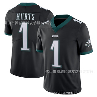 Nfl Football Jersey Eagles 1 Black Eagles Jalen Hurts Jersey Dropshipping