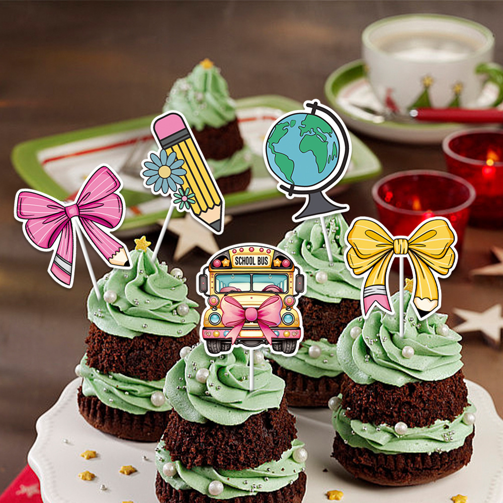 Complemento de decoración de pasteles de temporada escolar de Amazon