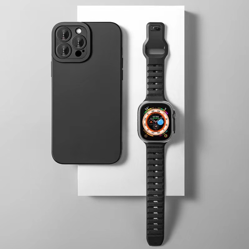 Adecuado para Apple ultra Fluororubber Correa Apple1234567watch Fluororubber S8/S7 correa de reloj