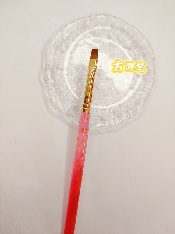 新商品の彩金閃墨美甲筆セットの大角円ペン機能ペン三角ペンの線引きペンの平頭光治療ペン|undefined