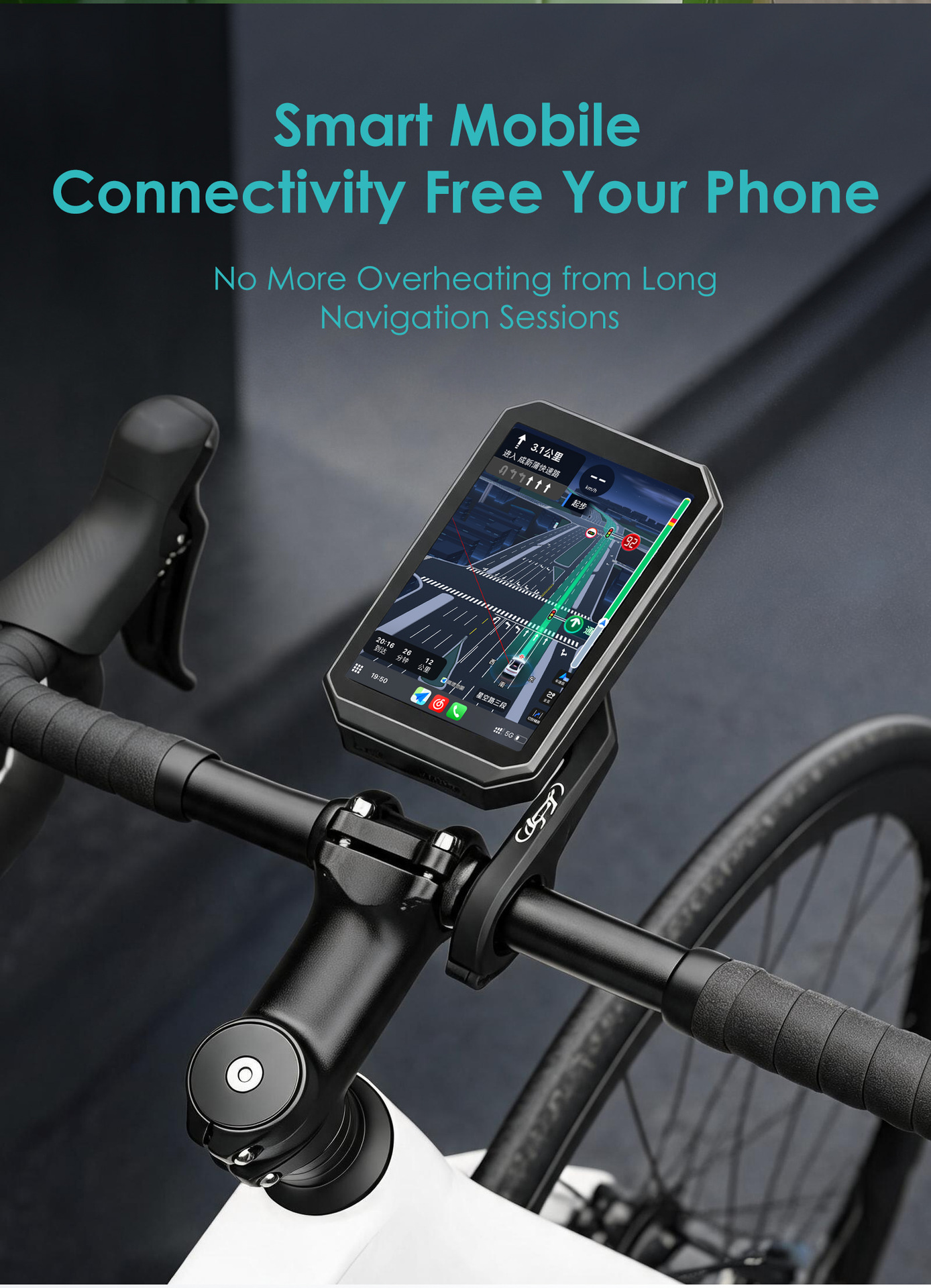 Cross-border new product 3.6inch portable smart cycling display screen with long battery life for motorcycle carplay navigation