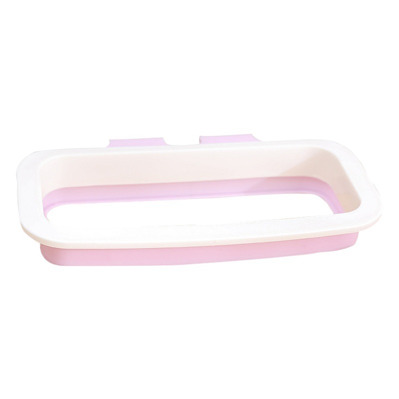 Colgando puerta de la cocina gabinete trasero titular de la bolsa de basura con anti-caída hebilla bolsa de basura rack de almacenamiento