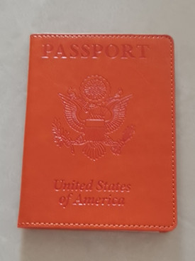 En stock envío gratuito cubierta de pasaporte americano multi-funcional bolsa de pasaporte cubierta de la Tarjeta de pasaporte caja de cuero de almacenamiento integrado pasaporte