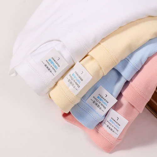 Summer 100% Pure Cotton Short Sleeve T-shirt 200g Round Neck Combed Cotton T-shirt Short Sleeve Versatile Solid Color Women's Short Sleeve