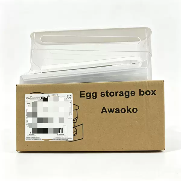 Cross-border rolling egg box with automatic refilling, sliding egg storage box, stackable double-layer egg tray for refrigerator side door