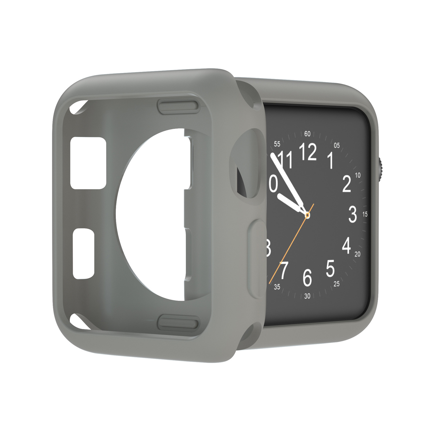 Adecuado para Apple Watch caso applewatch reloj TPU medio paquete cubierta protectora caramelo Shell en stock