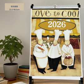 2026年INS风挂历北欧极简设计墙面装饰日历工厂批发爆款