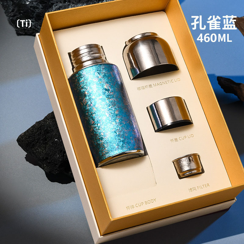 軽量高級レディースチタンカップ 磁気吸引 小容量 ミニ純チタン断熱カップ 高価値 コンパクトポケット フルチタンウォーターカップ|undefined