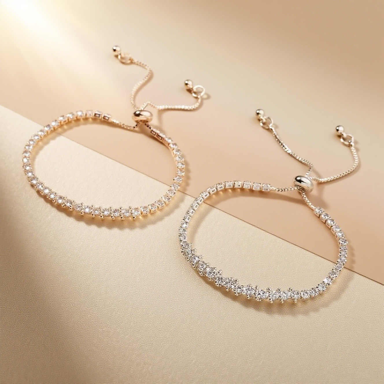 European And American Cross-Border Korean Fashion Rhinestone Claw Chain Simple Elegant Round Bead Wrap Adjustable_voghion.com