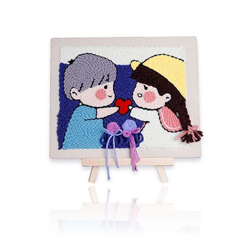 Russian stamp music hand stamp embroidery DIY yarn painting material package decorative gift pendant frame free stamp embroidery