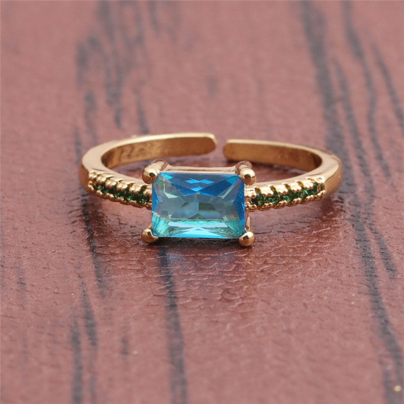 Retro amethyst citrine geometric ring