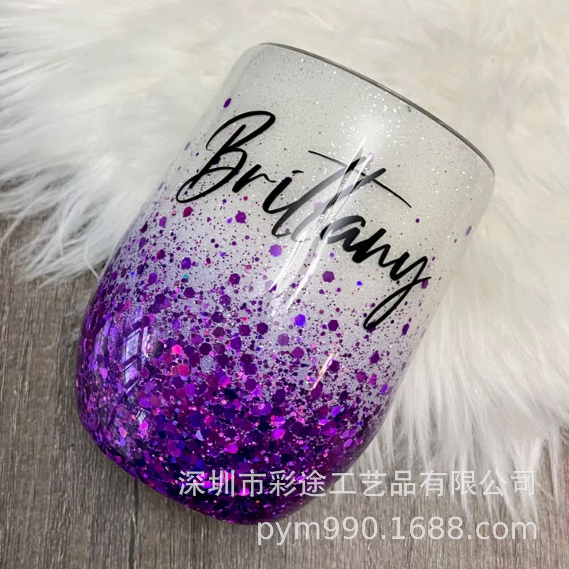 闪粉亮片保温杯