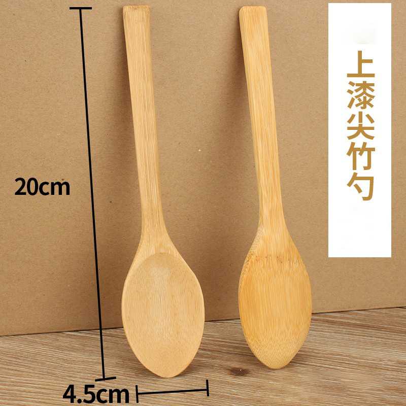 20x4.5cm 뾰족한 대나무 숟가락 페인트