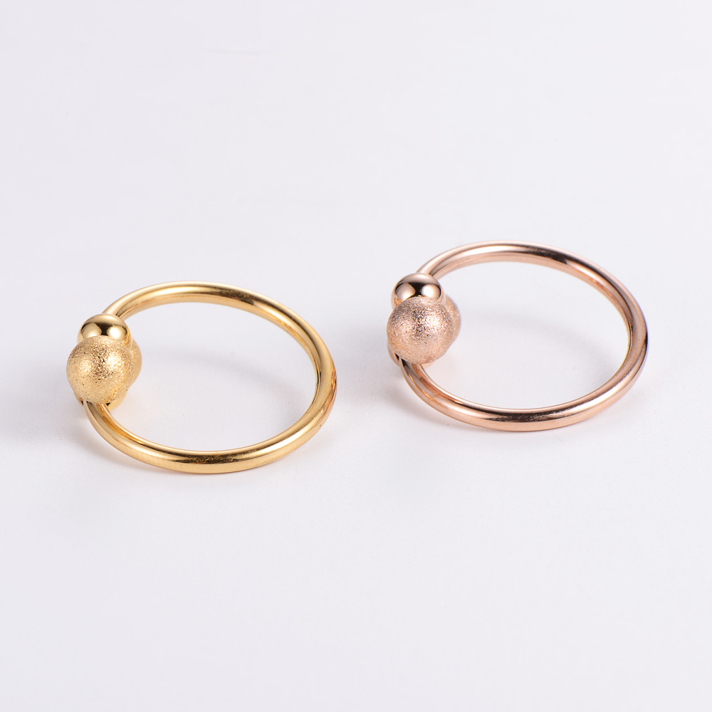 Fashion Solid Color Stainless Steel Plating Rings 1 Piece