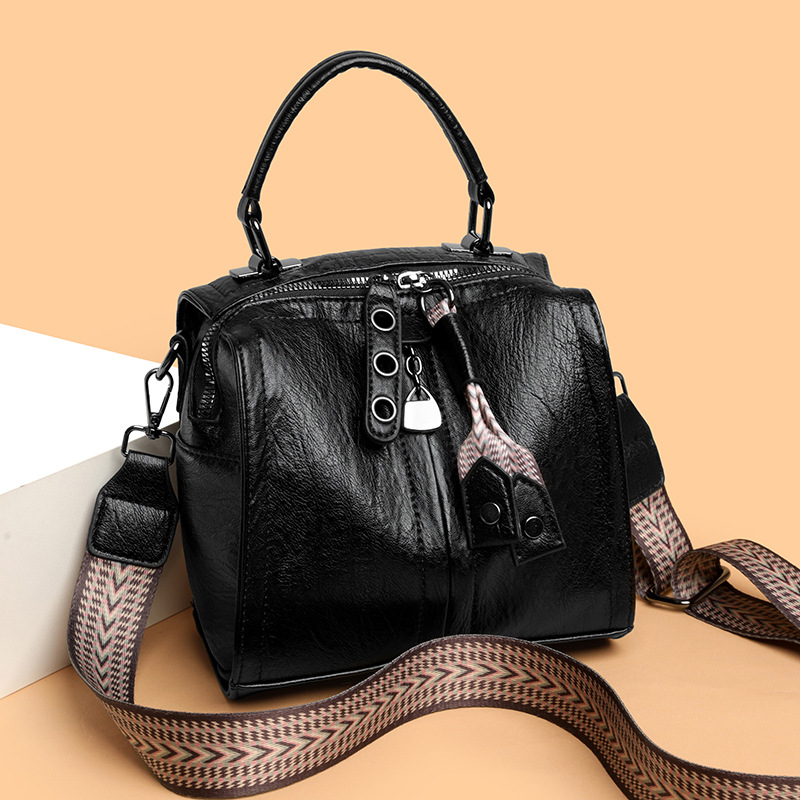 European And American Retro Boston Bag For Women, Soft Leather Shoulder And Crossbody Bag, New Fashion Versatile Large Capacity Handbag - Thumbnail 4