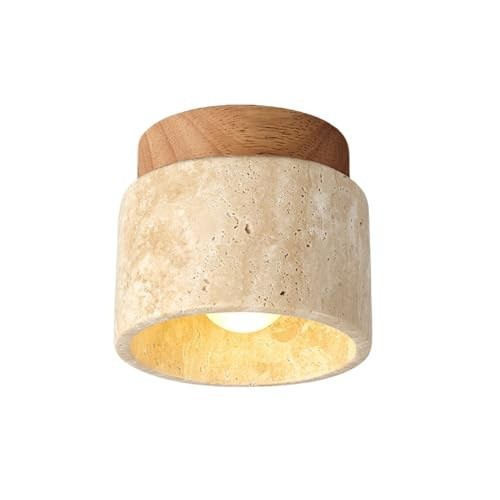 Yellow insole stone + wood color ceiling plate