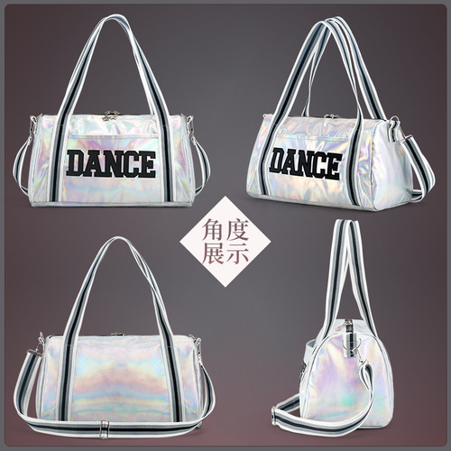 Children's Sports Bag Laser Dance Bag Girls Large Capacity Single Shoulder Bag Dance Bag Cross-Shoulder Bag School Bag