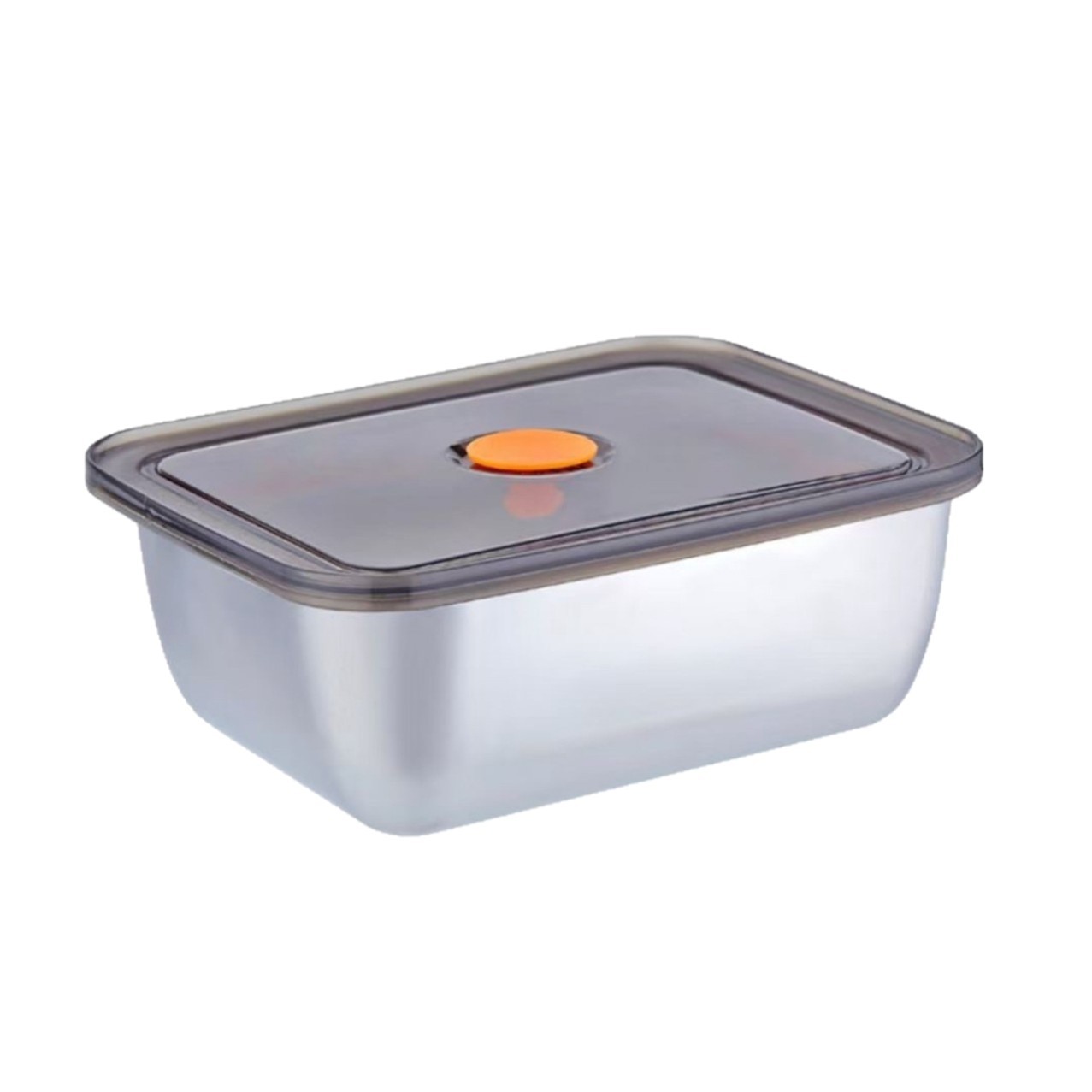 Überlaufsichere Aufbewahrungsbox aus Edelstahl für Kühlschränke, Frischhaltebox, Lunchbox in Lebensmittelqualität, Picknick-Obst-Lunchbox, spezielle Versiegelung_voghion.com