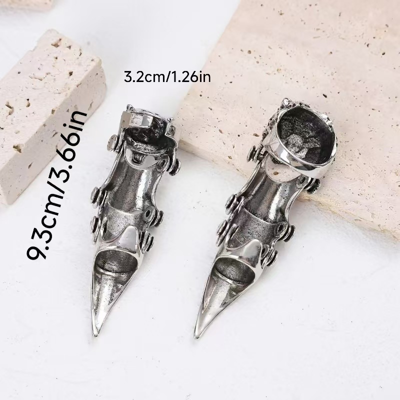 유럽과 미국의 합금 보석 복고풍 횡포 한 남성 호랑이 사자 머리 반지 공동 과장된 성격 반지 나이트 클럽 거리