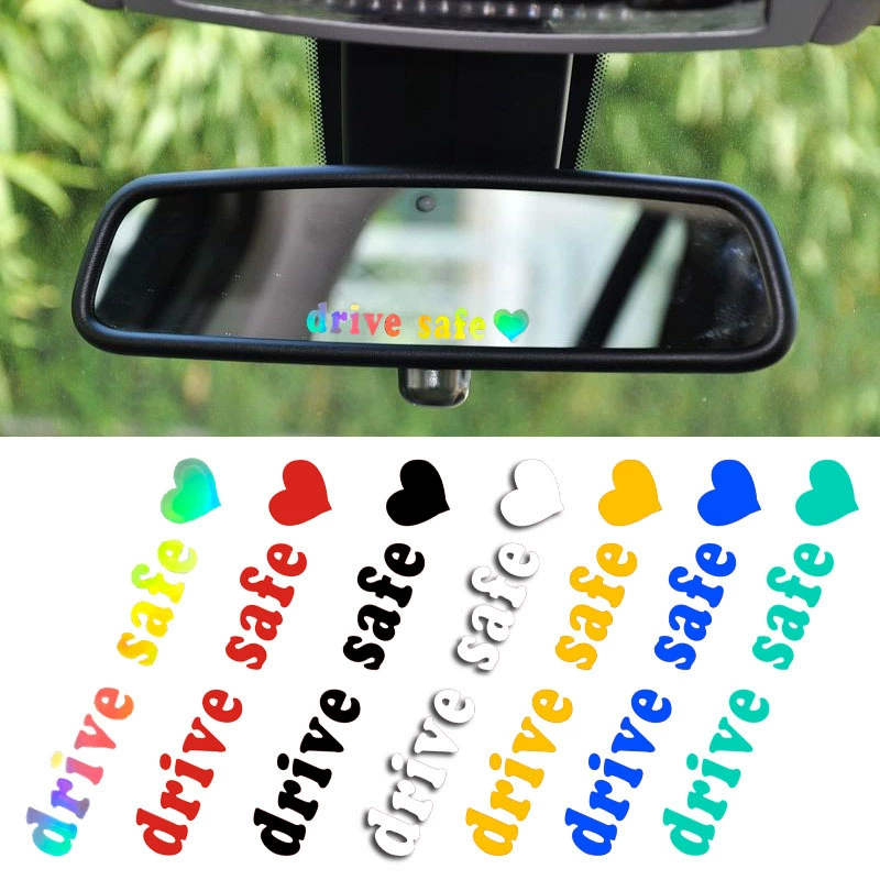 Трансграничные наклейки для безопасного вождения автомобиля Английский осторожное вождение зеркало заднего вида украшения светоотражающие наклейки безопасное вождение автомобиля наклейки