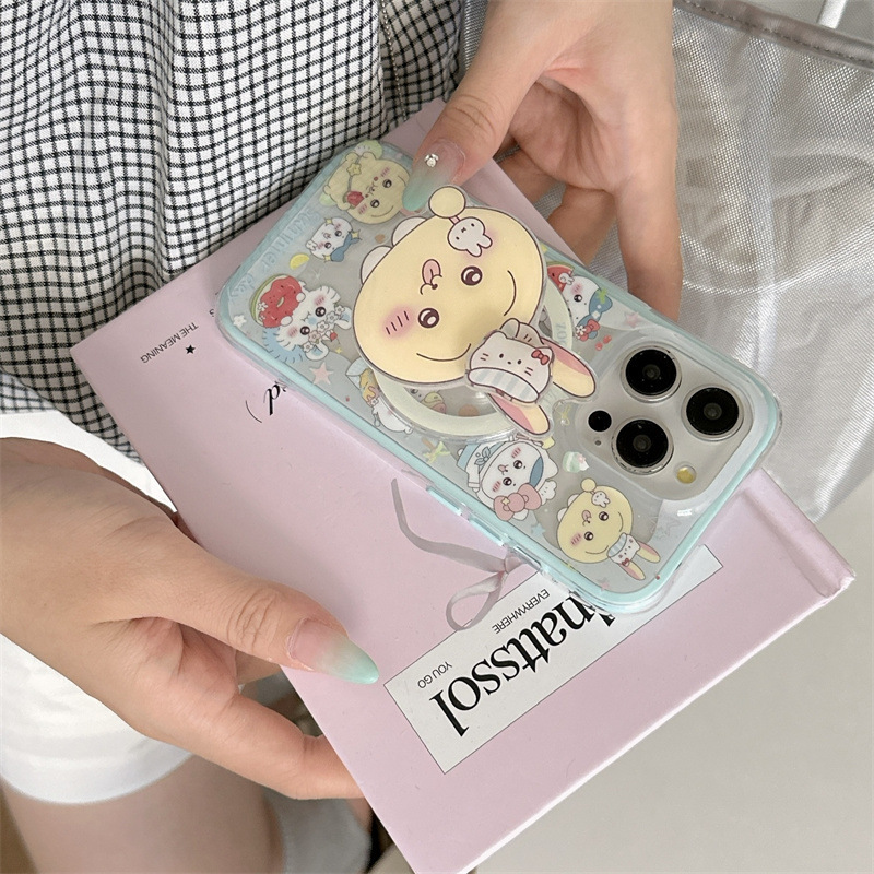 かわいくて楽しい Jiyikawa 磁気ホルダー iPhone16 Apple 15ProMax/14/13 携帯電話ケースに適しています|undefined
