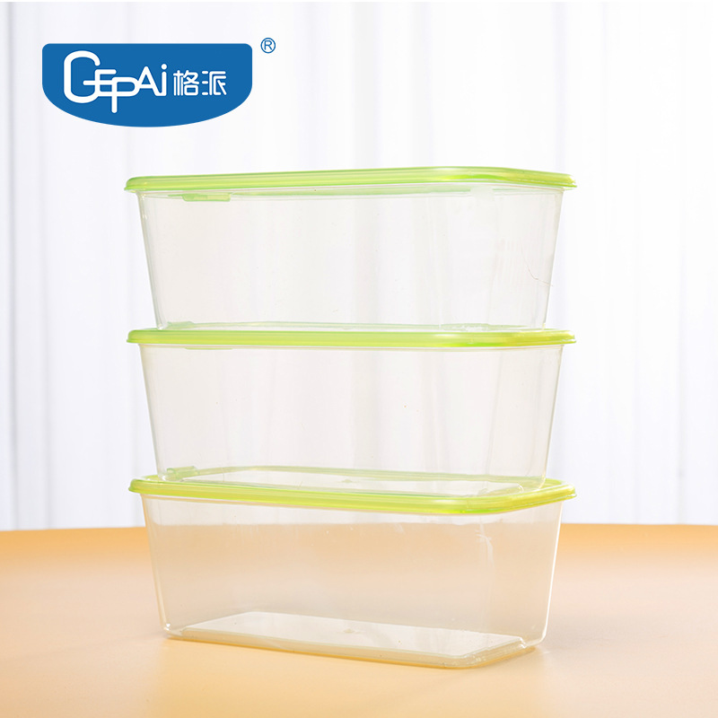 Caja de almacenamiento para refrigerador de calidad alimentaria Gepai, caja sellada para congelador con tapa, caja para dumplings, contenedor para verduras al por mayor.