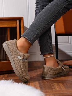 V 35101 Furry Flat Winter Shoes �ӽqëëЬ �羳���R�d�W����