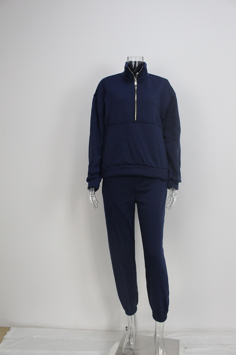 2026 Spring New Women's Clothing European And American Style Fleece Sweatshirt Casual Fashion Two-Piece Set_ecoleips.com