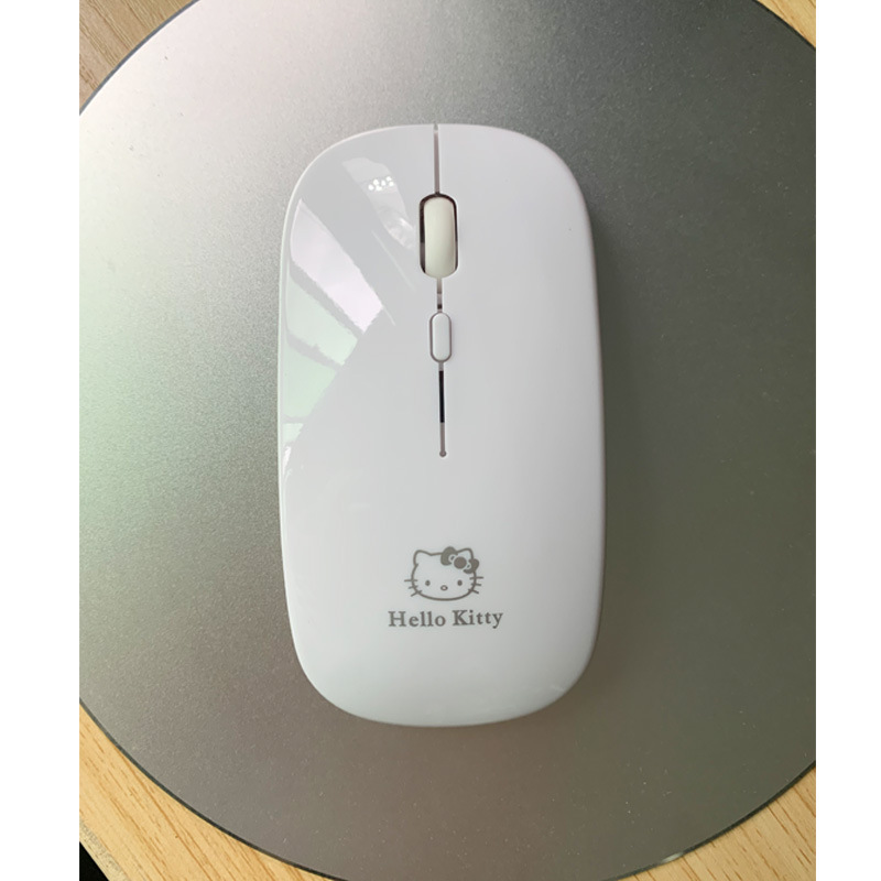 Linda chica de impresión ratón ultrafino mini ratón inalámbrico de dibujos animados Doraemon gato hellokitty Doraemon