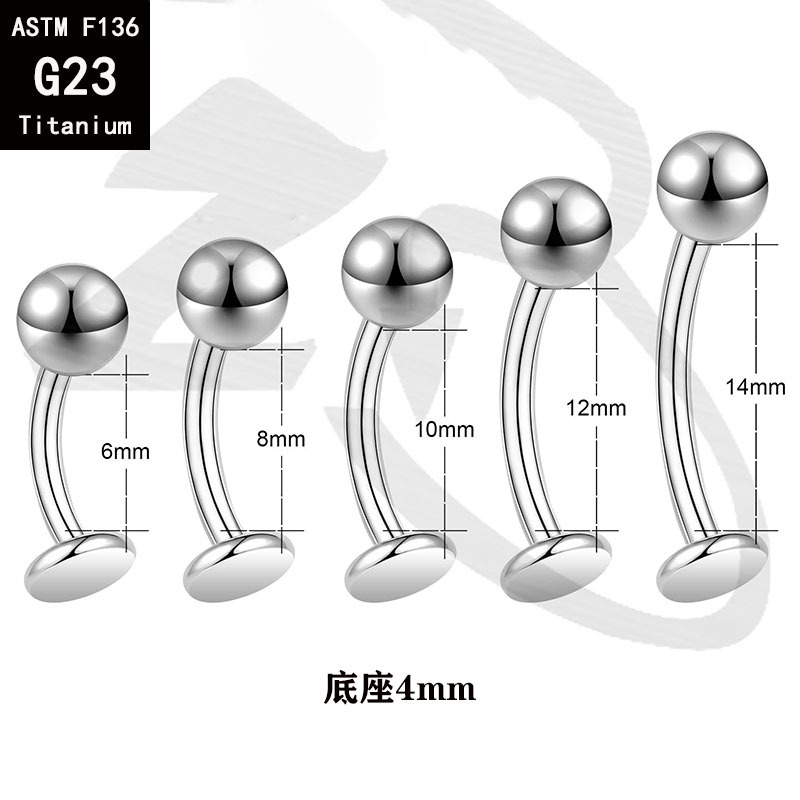 G23 Titanium Pointed Cone Flat Bottom Tiger Tooth Nail Lip Labret Stud F136 Alloy Devil Nail Ear Bone Eyebrow Piercing Jewelry detail image 5